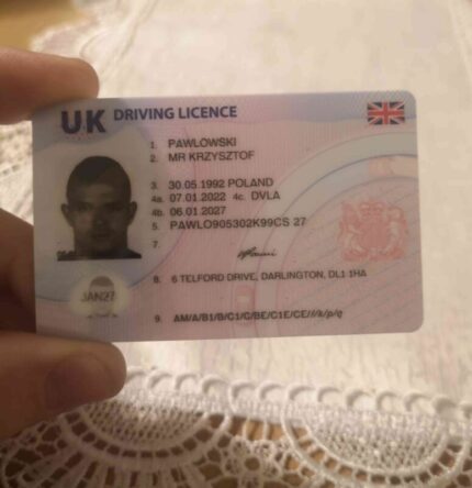 Fake UK driving license
